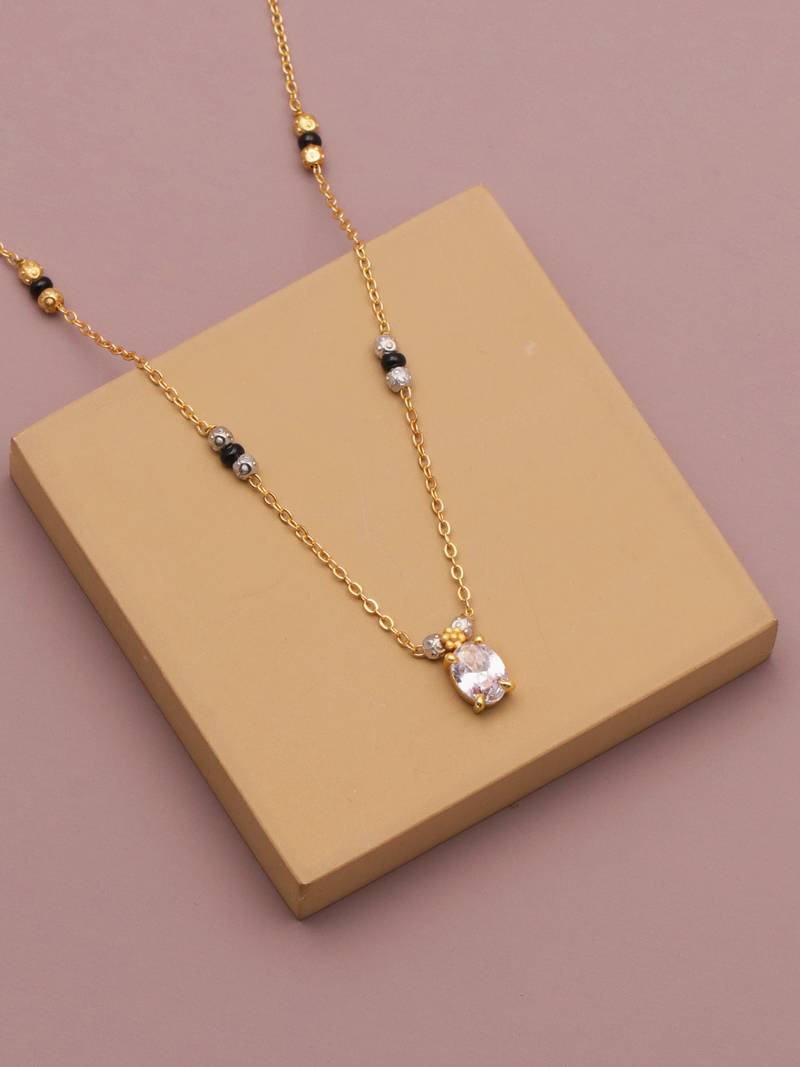 Traditional  gold plated diamond  mangalsutra