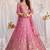 Lovely Pink Fendy Fabric Zari & Sequence Embroidered indian wedding lattest designer lehenga choli