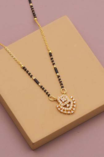 Traditional  gold plated diamond  mangalsutra