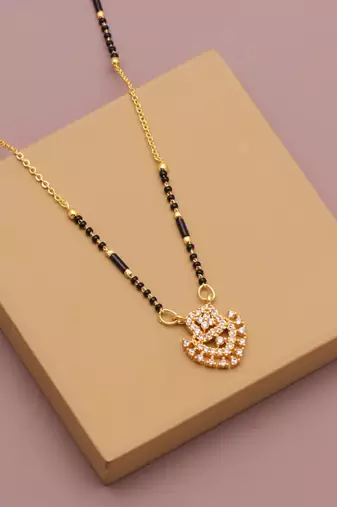 Traditional  gold plated diamond  mangalsutra