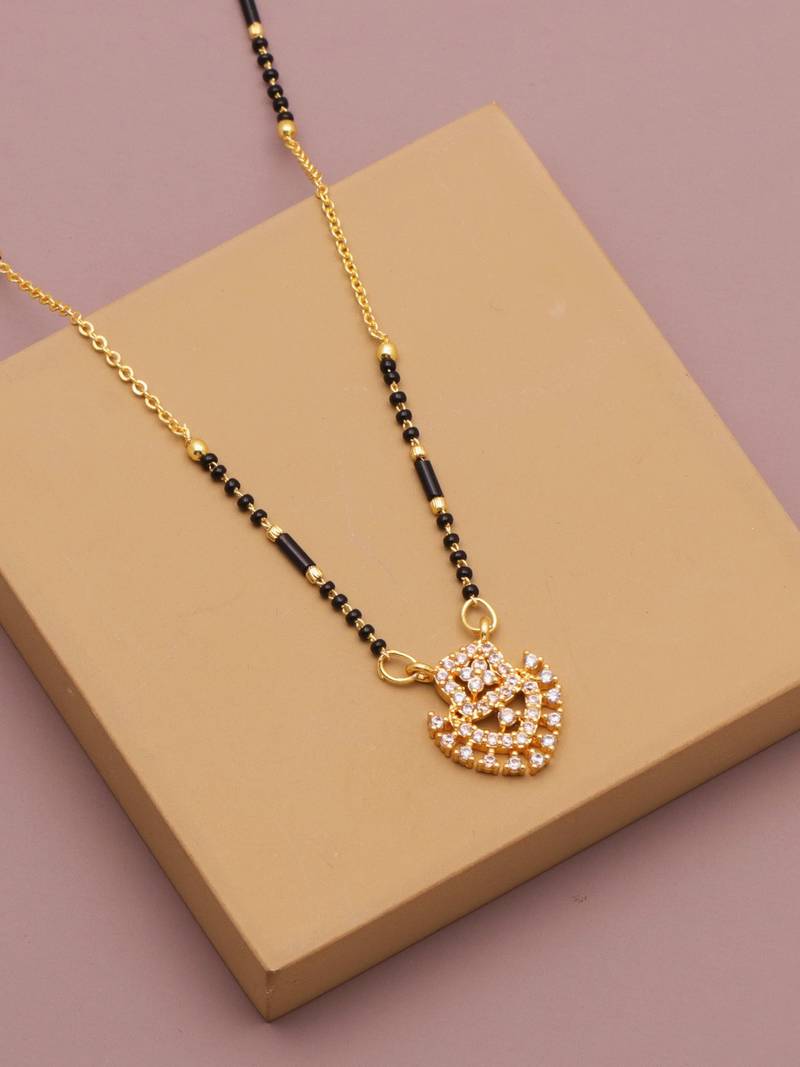 Traditional  gold plated diamond  mangalsutra