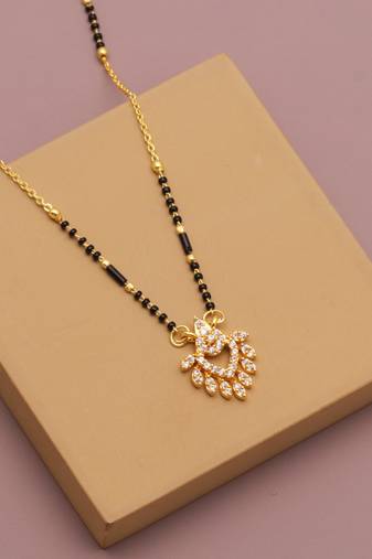 Traditional  gold plated diamond  mangalsutra