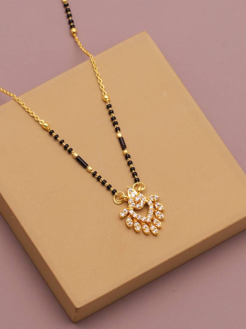 Traditional  gold plated diamond  mangalsutra