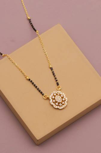 Traditional  gold plated diamond  mangalsutra