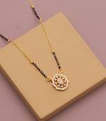 Traditional  gold plated diamond  mangalsutra