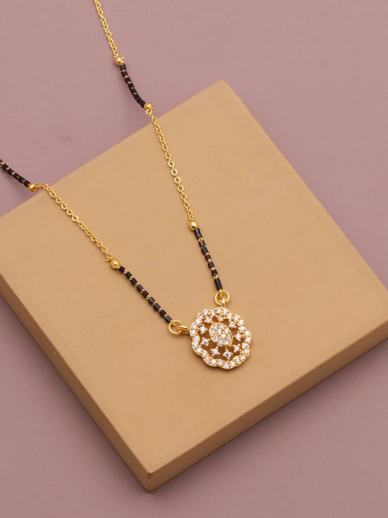 Traditional  gold plated diamond  mangalsutra