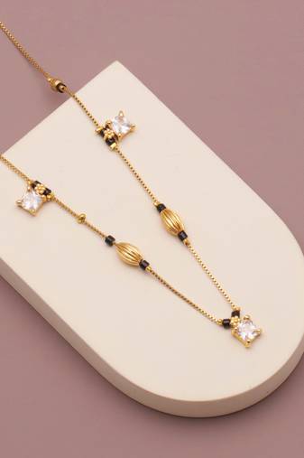 Traditional  gold plated diamond  mangalsutra