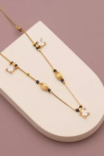 Traditional  gold plated diamond  mangalsutra