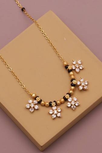 Traditional  gold plated diamond  mangalsutra