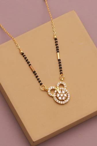 Traditional  gold plated diamond  mangalsutra
