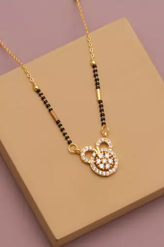 Traditional  gold plated diamond  mangalsutra