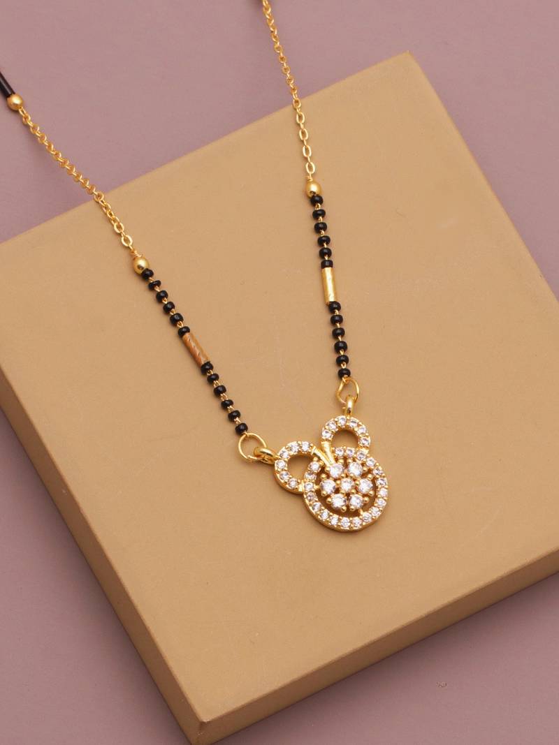 Traditional  gold plated diamond  mangalsutra