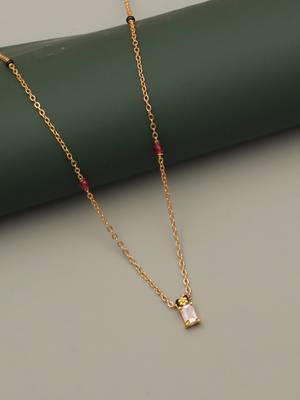 gold plated crystal pendant mangalsutra for women 2