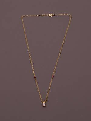 gold plated crystal pendant mangalsutra for women 3