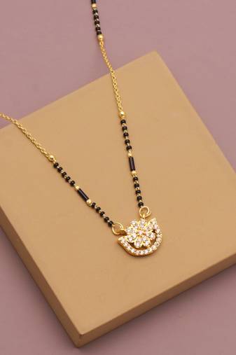 Traditional  gold plated diamond  mangalsutra