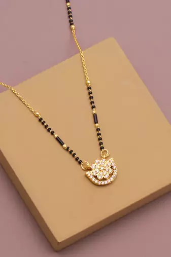Traditional  gold plated diamond  mangalsutra