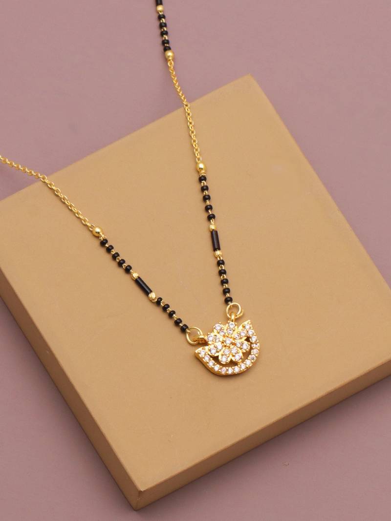 Traditional  gold plated diamond  mangalsutra