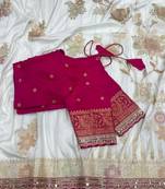 White Color Embroidery work Dolla Silk Saree
