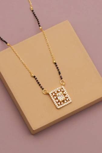 Traditional  gold plated diamond  mangalsutra