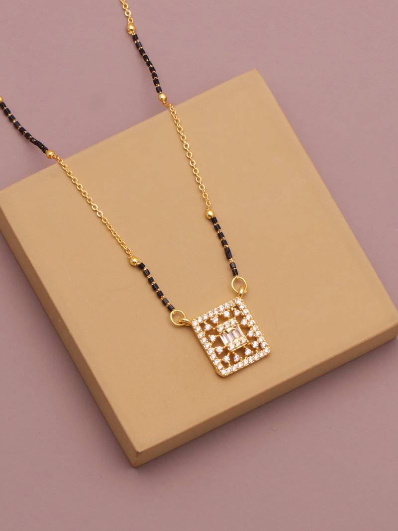 Traditional  gold plated diamond  mangalsutra