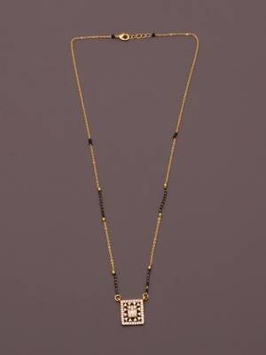 gold plated diamond pendant mangalsutra for women 3