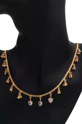Delicat fancy gold necklace chain for woman and girl