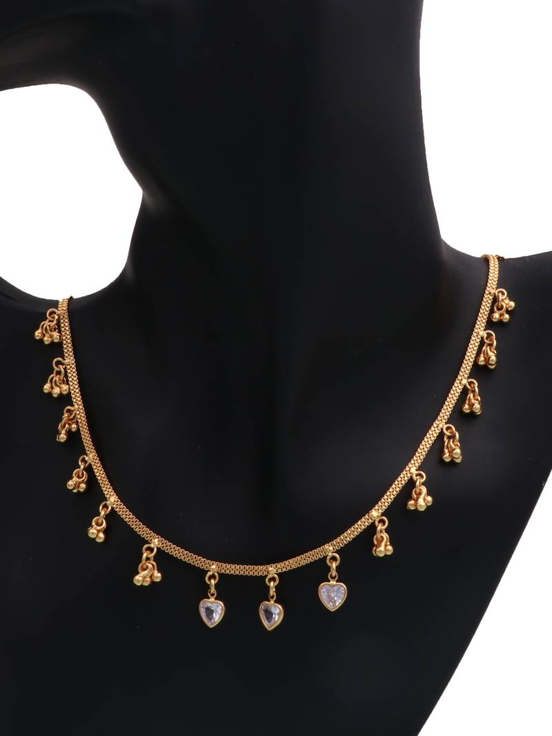 Delicat fancy gold necklace chain for woman and girl