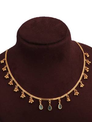gold plated teardrop mint charm necklace for women 4