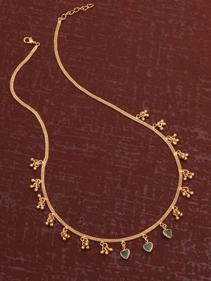 gold plated mint heart charm womens necklace 2