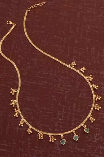 gold plated mint heart charm womens necklace