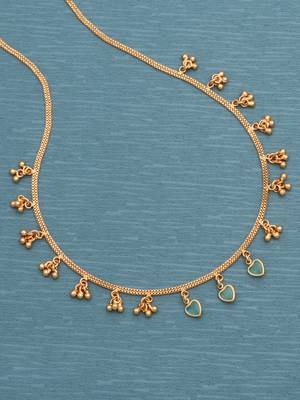 gold plated mint heart charm womens necklace 3