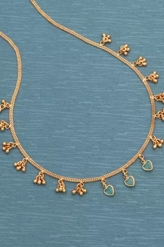 gold plated mint heart charm womens necklace