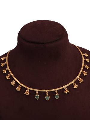 gold plated mint heart charm womens necklace 4