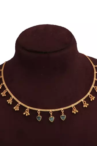 gold plated mint heart charm womens necklace
