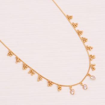 gold plated heart crystal charm necklace for women 1