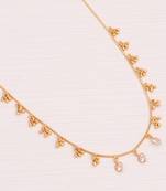 gold plated heart crystal charm necklace for women