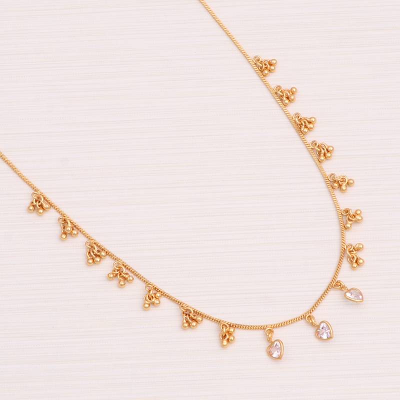 Delicat fancy gold necklace chain for woman and girl