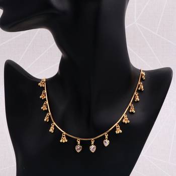gold plated heart crystal charm necklace for women 3
