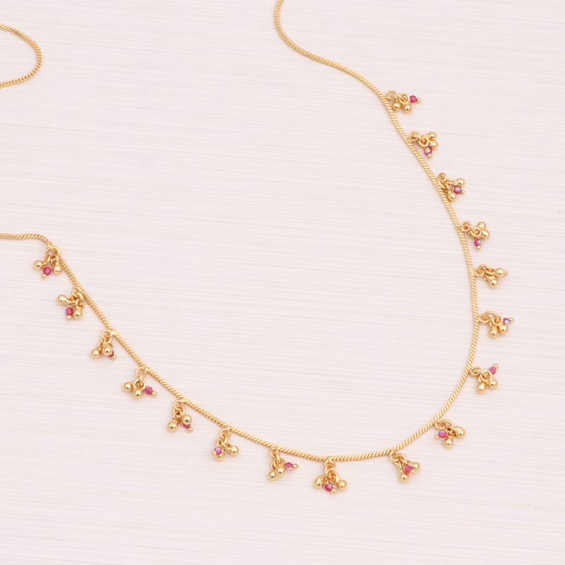 Delicat fancy gold necklace chain for woman and girl