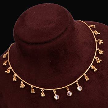 gold plated teardrop crystal charm necklace for women 4