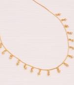 gold plated minimal charm necklace for women