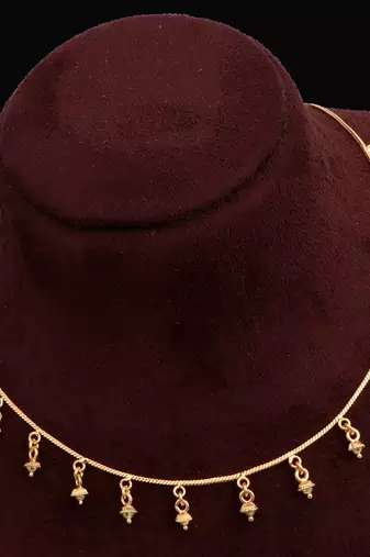 gold plated minimal charm necklace for women