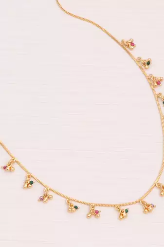 Delicat fancy gold necklace chain for woman and girl