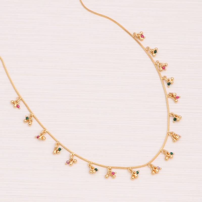Delicat fancy gold necklace chain for woman and girl