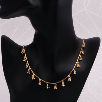 gold plated multicolor beaded charm necklace for women 3