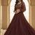 Glamourous Wine Georgette Zari & Sequence Embroidered indian wedding lattest designer Crop top lehenga choli