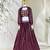 Glamourous Wine Georgette Zari & Sequence Embroidered indian wedding lattest designer Crop top lehenga choli