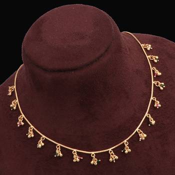 gold plated multicolor beaded charm necklace for women 4