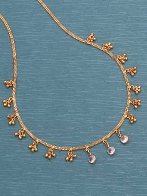 gold plated stone drop charm necklace for women 3