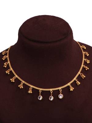 gold plated stone drop charm necklace for women 4
